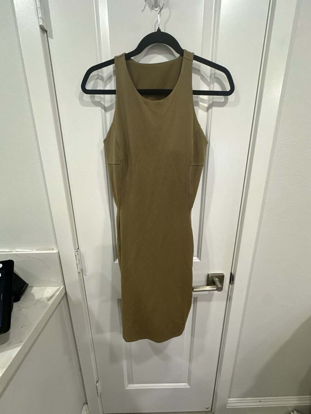 Lululemon Slim-Fit Above-Knee Cotton Tank Dress Artifact Brown